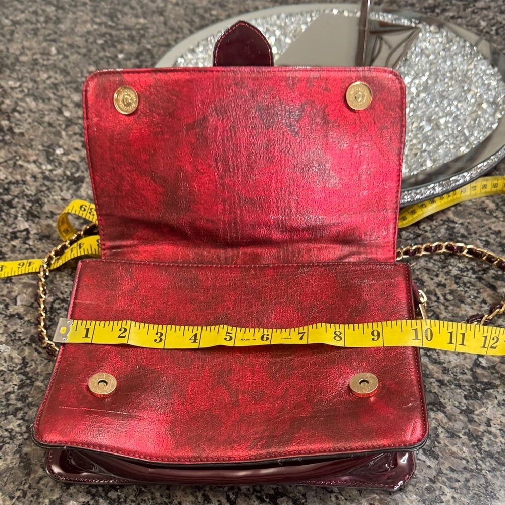 Brangio Italy metallic Red Studded Shoulder Bag - Picture 12 of 15